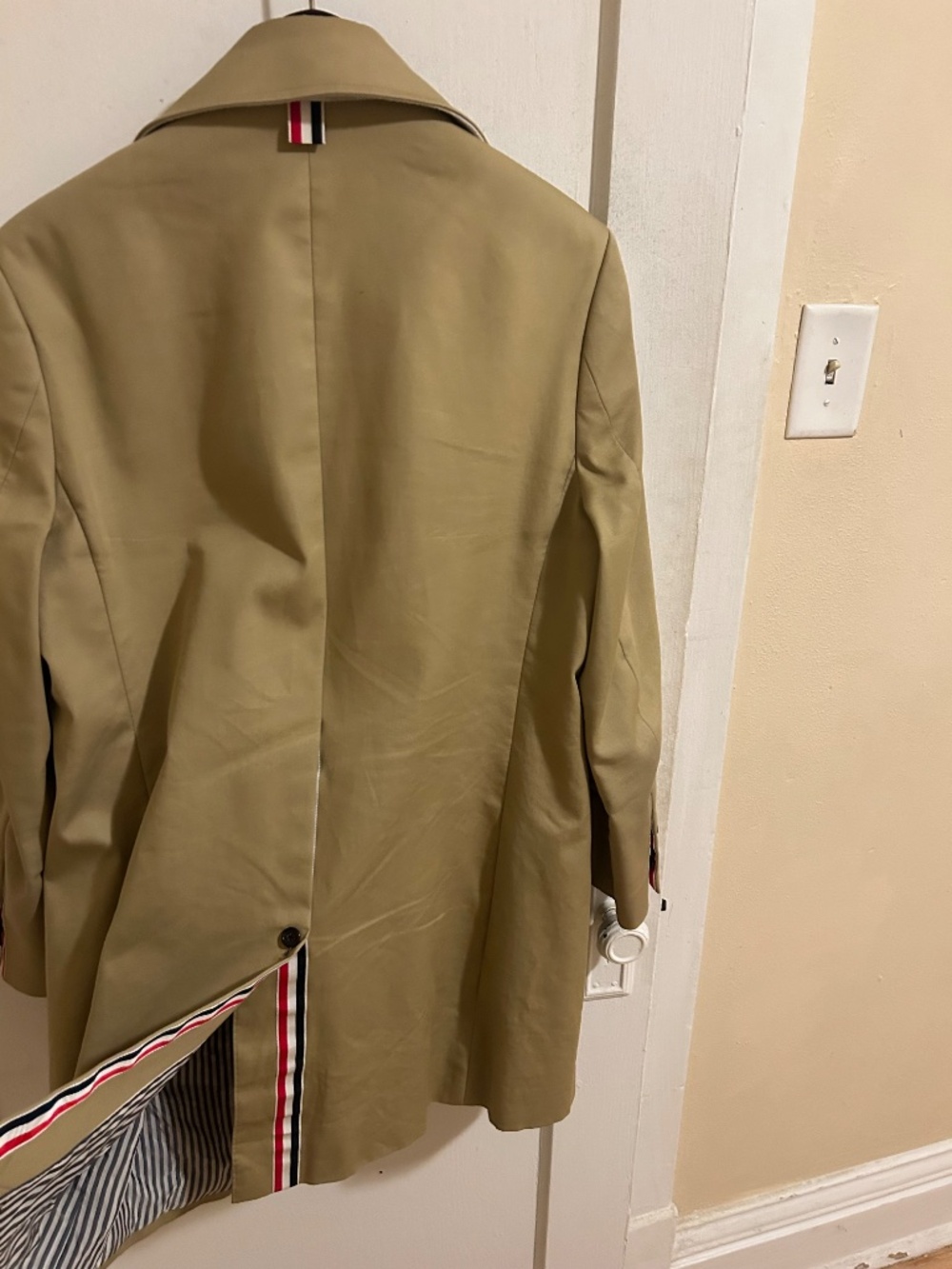 Thom Browne Macintosh bal overcoat jacket men beige size 2 Medium Large M L - Picture 3 of 7